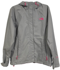 The North Face Womens Hyvent 2.5L Gray Pink Lightwght Windbreaker Jacket Medium