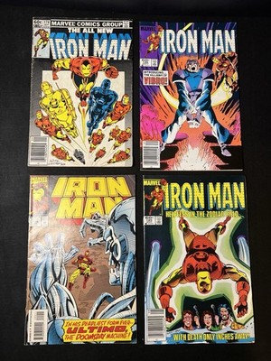 Iron Man Comic Lot #174 #185 #186 #299 Marvel Comics Bronze Copper Age VF