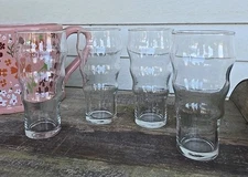 4 Vintage 1713HT Libbey "Governor Clinton" 15½ oz Clear Ripple Iced Tea Glasses 