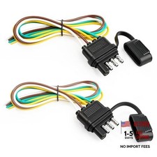 4 Pin Trailer Connector 2 Pack 16 AWG 4 Way Male Trailer Light Plug 25 Inch