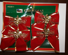 A Very Nice Christmas Bows - Set of 4 New Only One Set Available