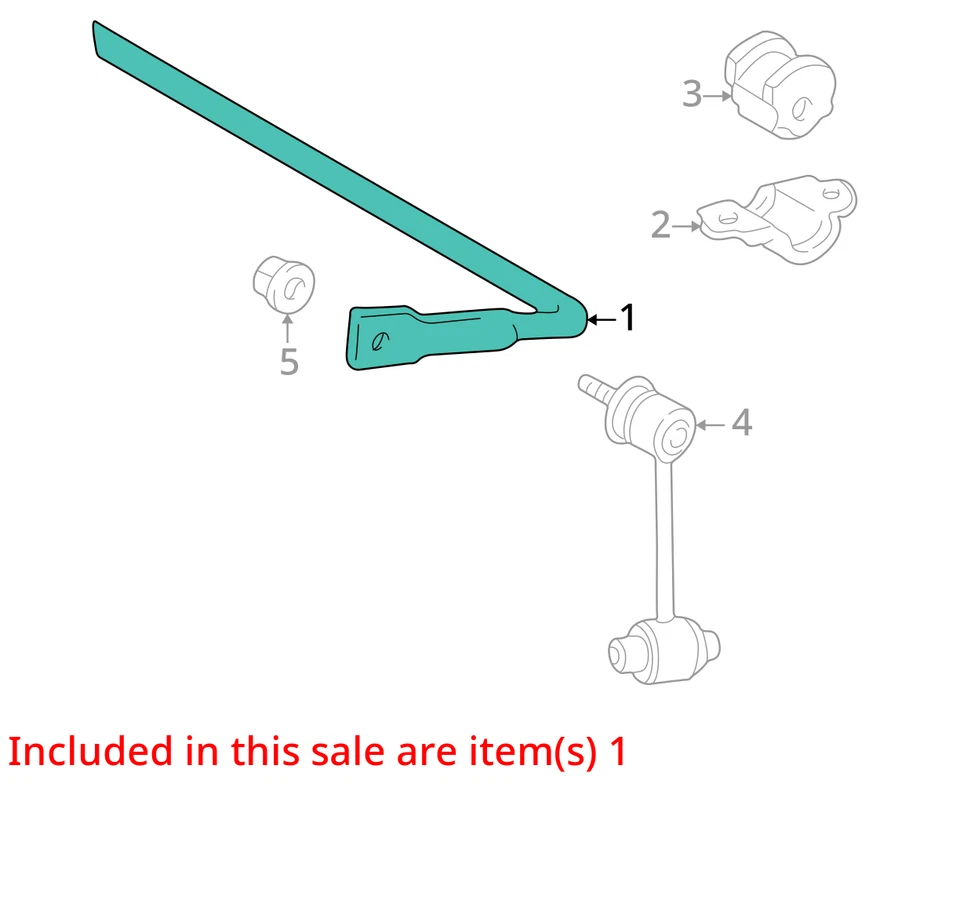 2001 Mitsubishi Montero AWD Rear Stabilizer Bar OEM 104K Miles - LKQ347450532 - Изображение 4 из 4