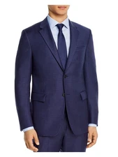 THEORY Mens Bowery Navy Single Breasted Slim Fit Suit Separate Blazer Jacket 42R