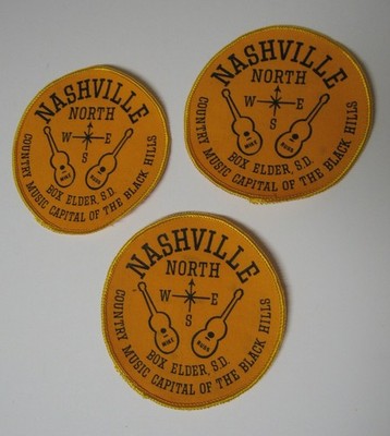 3- Nashville North 5'' Patches, Box Elder, South Dakota Country Music Black Hills