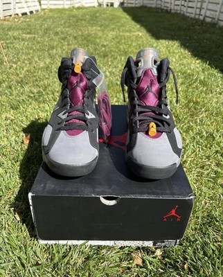 Jordan Air Jordan 6 Bordeaux High Top Nubuck Upper Black Gray Bordeaux Sneaker
