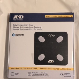 A&D Medical UC-450BLE Bluetooth Wireless Body Fat Scale BMI/Body Fat Black