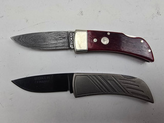 A05A54 Taschenmesser von Böker eins mit Damast und eins mit Ceramic Klinge