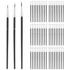 60pcs Detail Paint Brushes, Fine Tip Paint Brush with 3 Sizes 0 00 000 3160