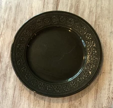 Vtg 60s Laveno Diamondstone Green Daisy Margherita MCM Chop Plate A. Campi