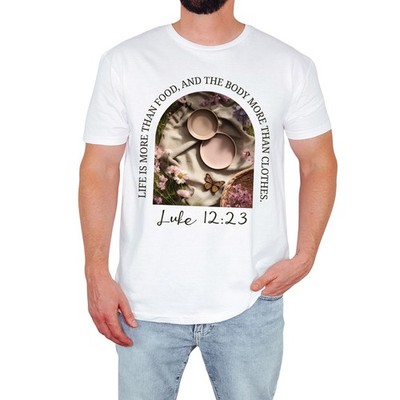 Inspirierendes Zitat Herren T-Shirt Leben ist mehr als Kleidung christliches Geschenk