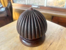 Salvaged 1900's Era Attractive 5" Oak Newel Post Finial, Free S/H