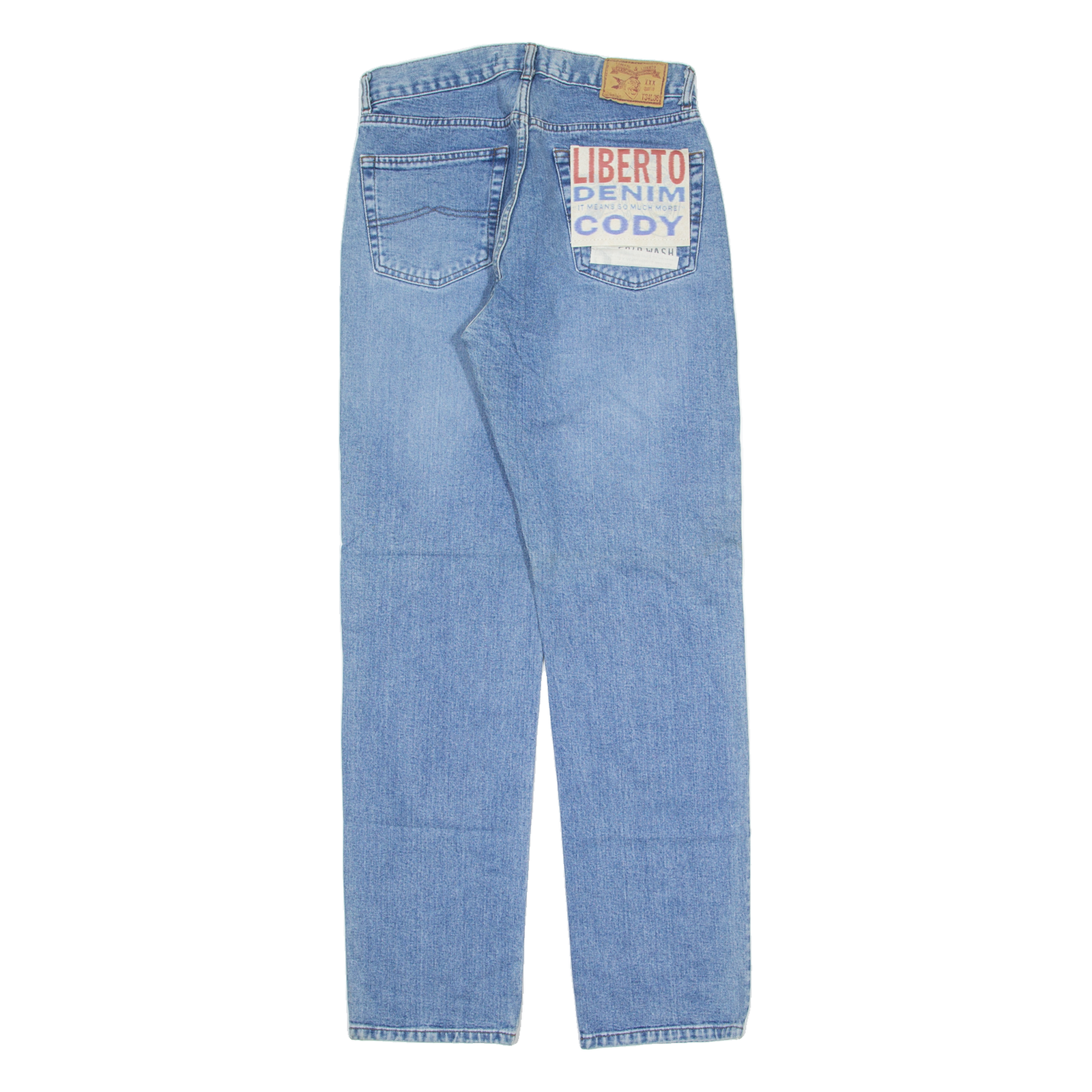 Vintage LIBERTO JEANS Cody Mens Jeans Blue Straight 90s Stone Wash