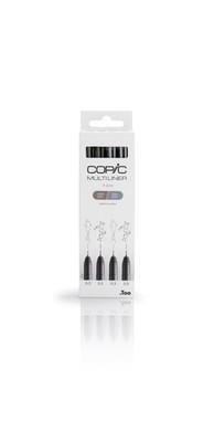 Multiliner Set, Grey, 4 Fineliner in 2 verschiedenen Farben und Strichstärken...