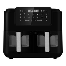 9L Doppel Heißluftfritteuse XXL Dual Air Fryer Heißluft-Fritteuse 2400W 0032