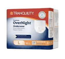 Tranquility Premium Overnight Adult Incontinence Pull-up  Size Large Case of 64