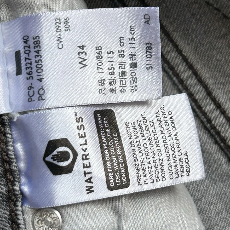 Pantalones Cortos Levis Premium 501 Para Mujer 34 Tiro Alto Corte Botón Mosca Playa Denim Foto 4 de 4