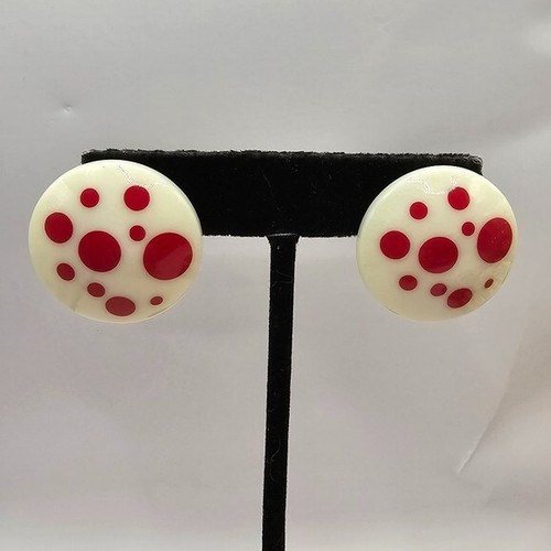 Set orecchini e braccialetti a pois designer Avon 1987 bracciale traforato set gioielli - Foto 6 di 9