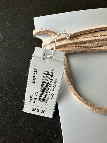 Kendra Scott Pierce Suede Wrap Choker - Rose Gold/Nude - NWT - Picture 7 of 8