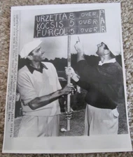 B & W PRESS PHOTO AT OAKLAND HILLS U.S. OPEN-FURGOL, URZETTA & KOCSIS