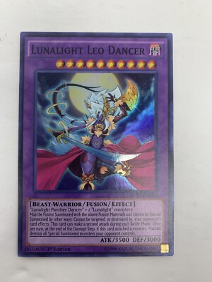 Yugioh Lunalight Leo Dancer - 1st Edition Super Rare NM - Free Holographic Card