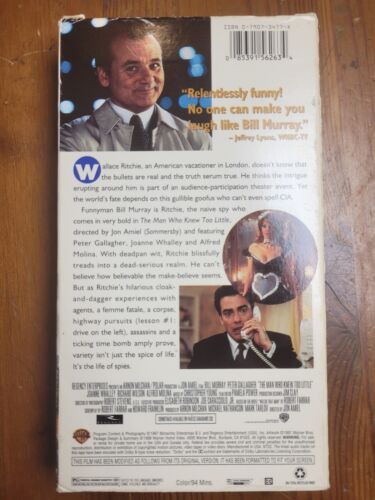 The Man Who Knew Too Little (VHS, 1998) Bill Murray Spy Comedy - Picture 2 of 3