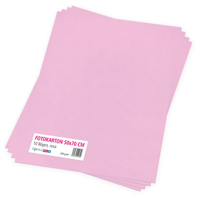 itenga Fotokarton rosa 50x70cm10 Blatt Bastel Zeichen Papier Ton Karton 300g/m²