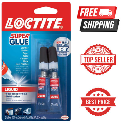 Super Glue 0.07 Oz. Liquid Clear 2 Pack Tubes (Each)