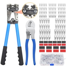 Heavy Duty Battery Cable Crimping Tool Wire Lugs Crimper Terminal Copper Lugs