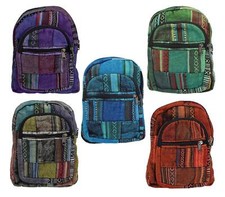 New Fair Trade Overdyed Patchwork Cotton Back Pack Bag Hippy Boho Ethnic Hippie