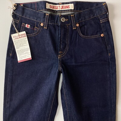 Dunkelblaue Damenjeans GUESS Y2K Bootcut Schlag Größe 8 W26 L34 (484K) neu mit Etikett
