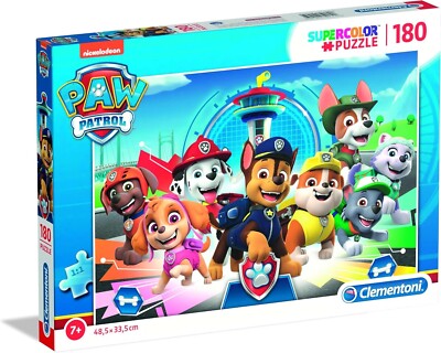 Clementoni 29105, Paw Patrol Supercolor Puzzle for Children, 180 Pieces, Ages 7