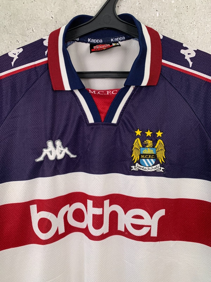 Kappa マンチェスター・シティ 97/98アウェイシャツ Lサイズ 未使用品 MANCHESTER CITY 1997 1998 AWAY FOOTBALL SHIRT KAPPA BROTHER JERSEY