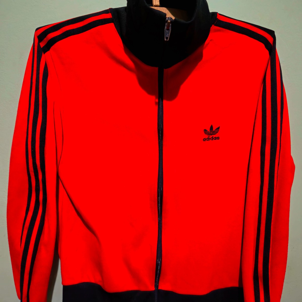 rare vintage Adidas track jacket Nirama three stripes black sz
