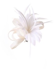 Small Flower Feathers Fascinator Clip Ladies Day Wedding Prom Races Royal Ascot