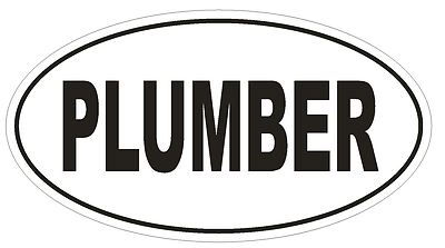 PLUMBER Oval Bumper Sticker or Helmet Sticker D1800 Euro Oval