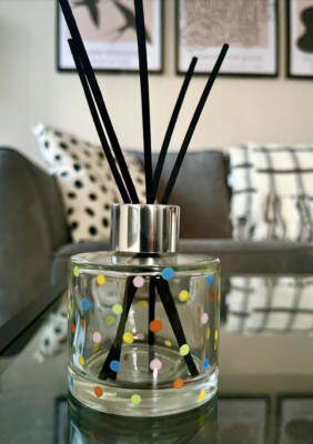 Hand Painted Reed Diffuser With Reeds And Choice Of Fragrance Oil