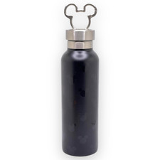 Disney Parks Mickey Mouse Stainless Steel Water Bottle With Clip New