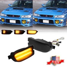 Smoke Sequential Switchback Led Front Signal Lights For 1999-2001 Subaru Impreza Smoke Sequential Switchback Led Front Signal Lights For 1999-2001 Subaru Impreza