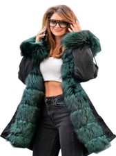 Women's Faux Fur Lined Coat Hooded Warm Winter Outwear Thicken Jackets