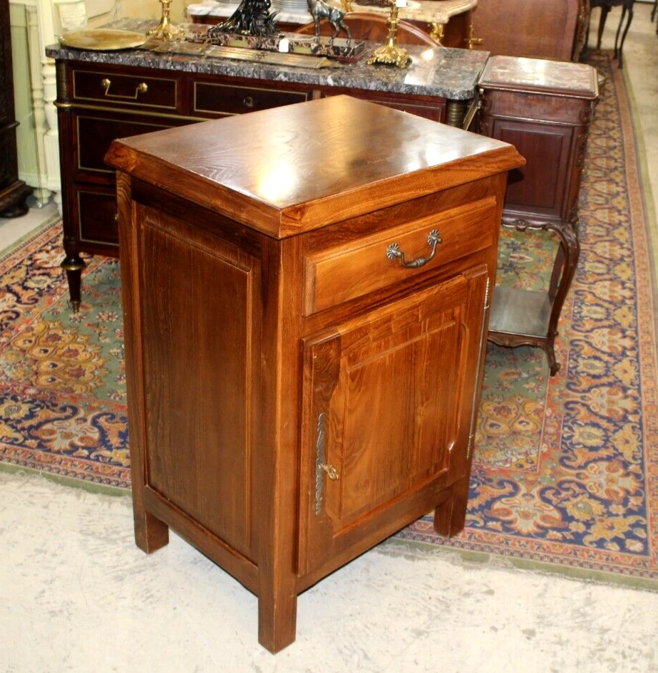 Французский антикварный каштановый шкаф | 1 дверь 1 ящик тумбочка для хранения - Изображение 4 из 4