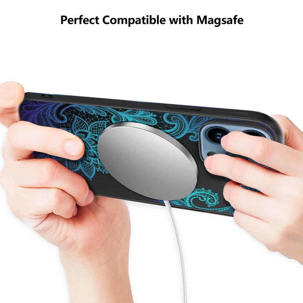 Phone Case For Apple iPhone 14 Pro Max 13 12 15 Flower Lace Protective TPU Cover