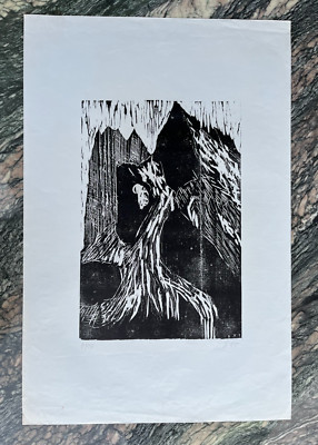 (EH3006), Orig. Linolschnitt, Sander, 1985
