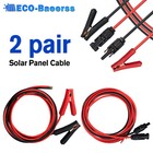 Black+Red 13 Awg Solar Panel Extension Cable Silicone Flexible Wire Connectors
