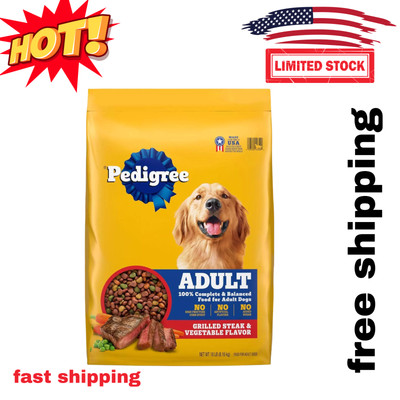 Pedigree Complete Nutrition Grilled  Steak Food for Small Adult Dog, 14 lb. Bag