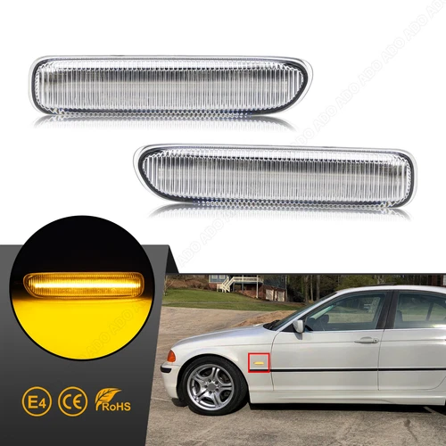 Led Side Indicator Turn Signal For BMW 3 Series E46 Touring Convertible Coupe Sedan 1998-2001 Onwards