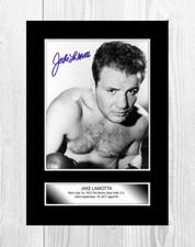Jake Lamotta 1 boxing poster repro signature a4 poster choice of frame