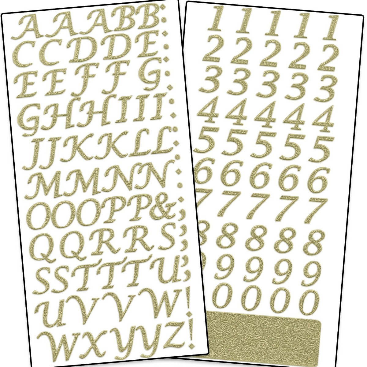 Number Stickers For Crafts Prasacco Gold Letter Stickers - 12 Sheets ...