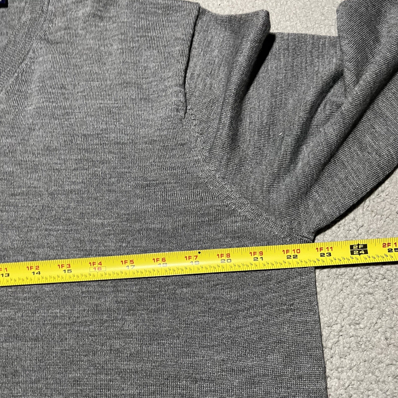 Jeremy Argyle Sweater Mens XL Merino Wool Gray V … - image 6