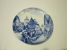 Reichsstadt Rothenburg 700 Years Plate, Blue/White