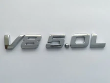 V8 5.0L 5.1L 5.2L 5.3L 5.4L 5.5L 3D Emblem Badge Letter Number alphabet logo 